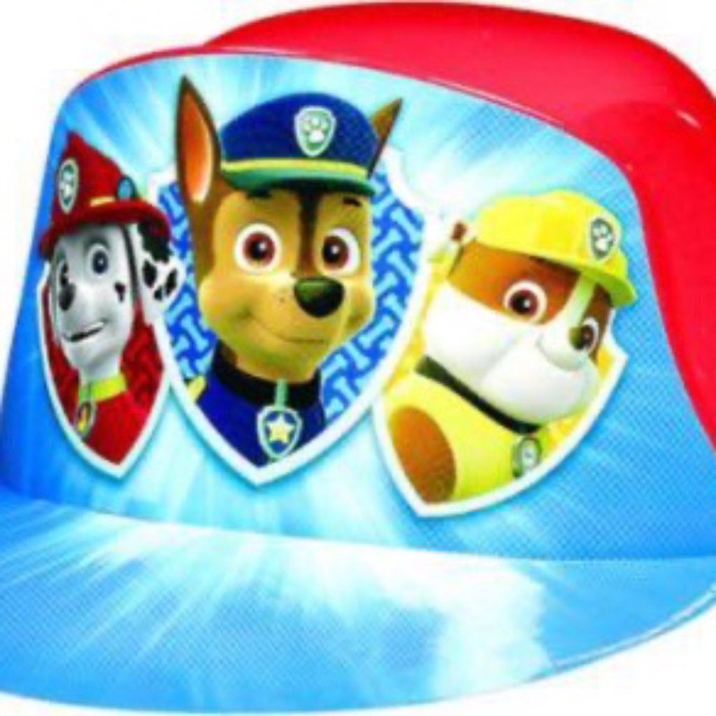 Brand New 2 X Paw Patrol Plastic Cap / Hats (7” X 10” X 4”)